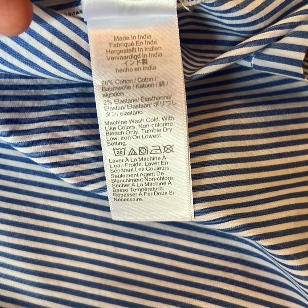 J. Crew Factory Light Blue and White Striped Midi Dress - Picture 4 of 5